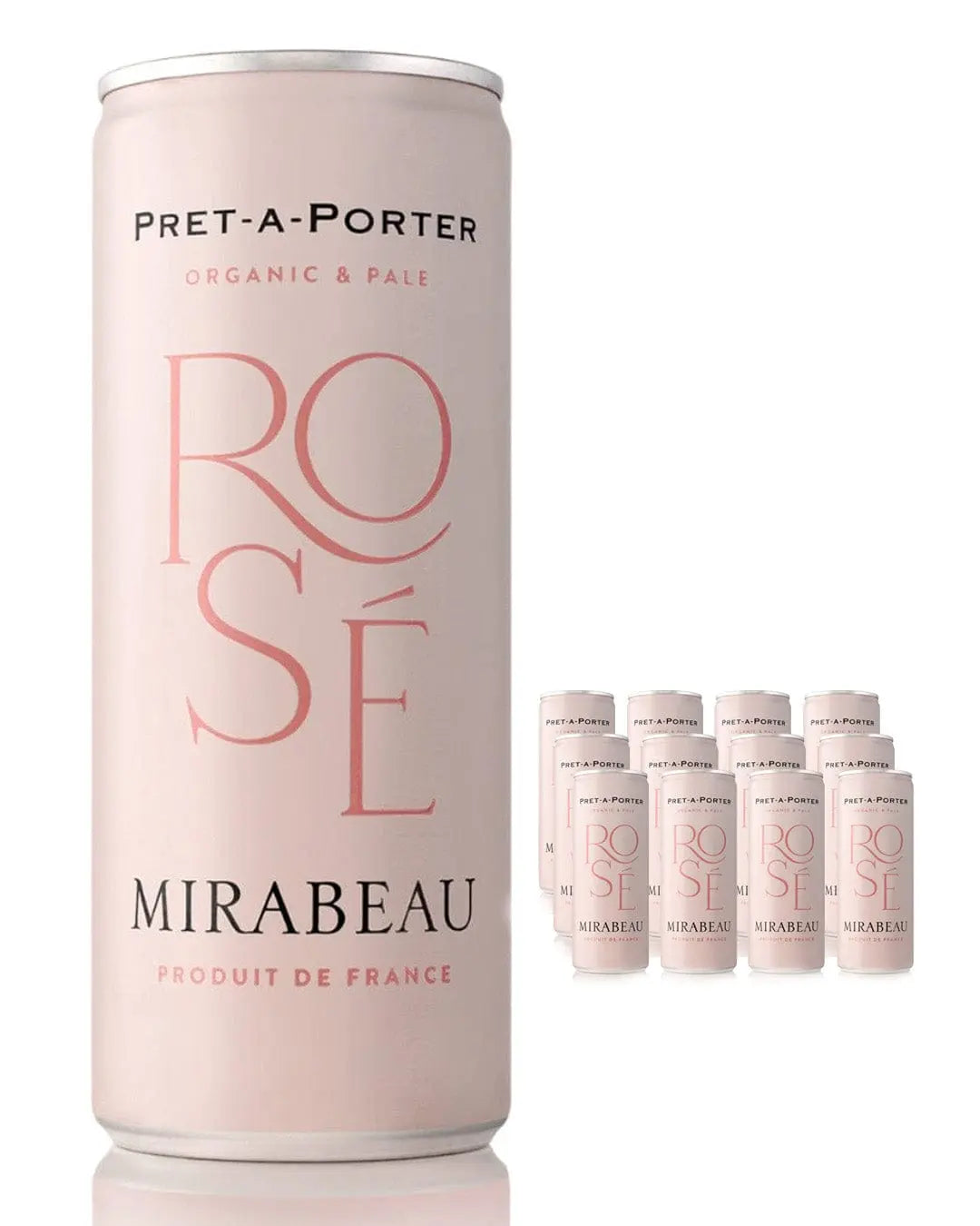 Maison Mirabeau Pret a Porter Wine Can Multipack, 12 x 250 ml Rose Wine