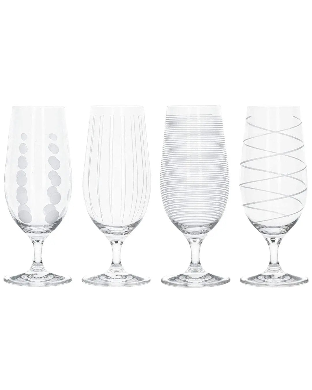 Mikasa Cheers Pack Of 4 Stemmed Pilsner Glasses Tableware