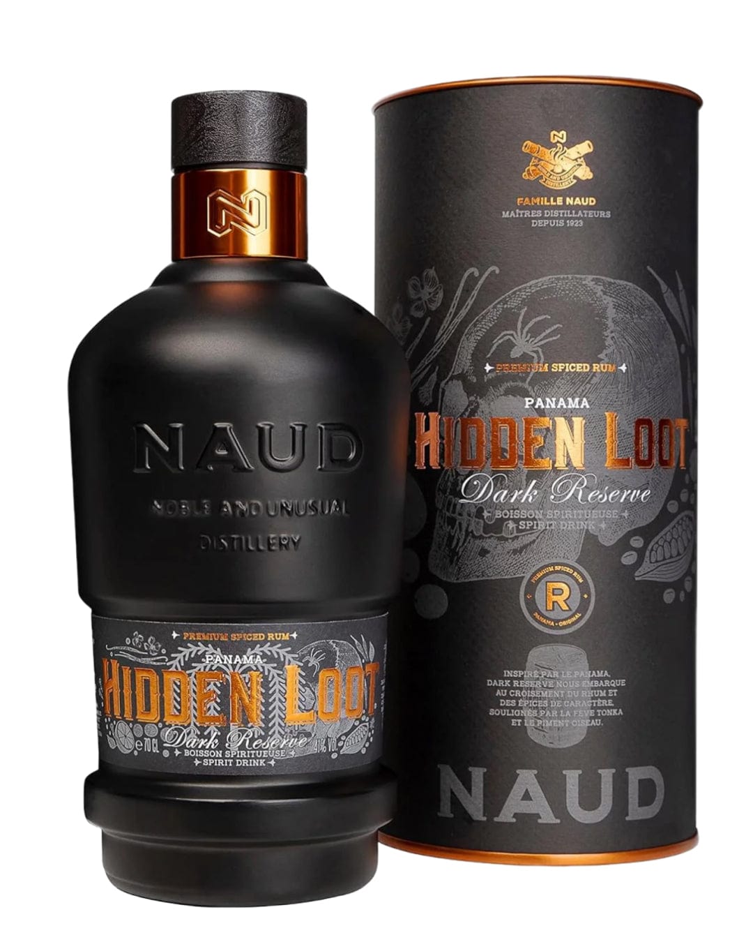 NAUD Hidden Loot Dark Reserve Premium Spiced Rum, 70 cl Rum