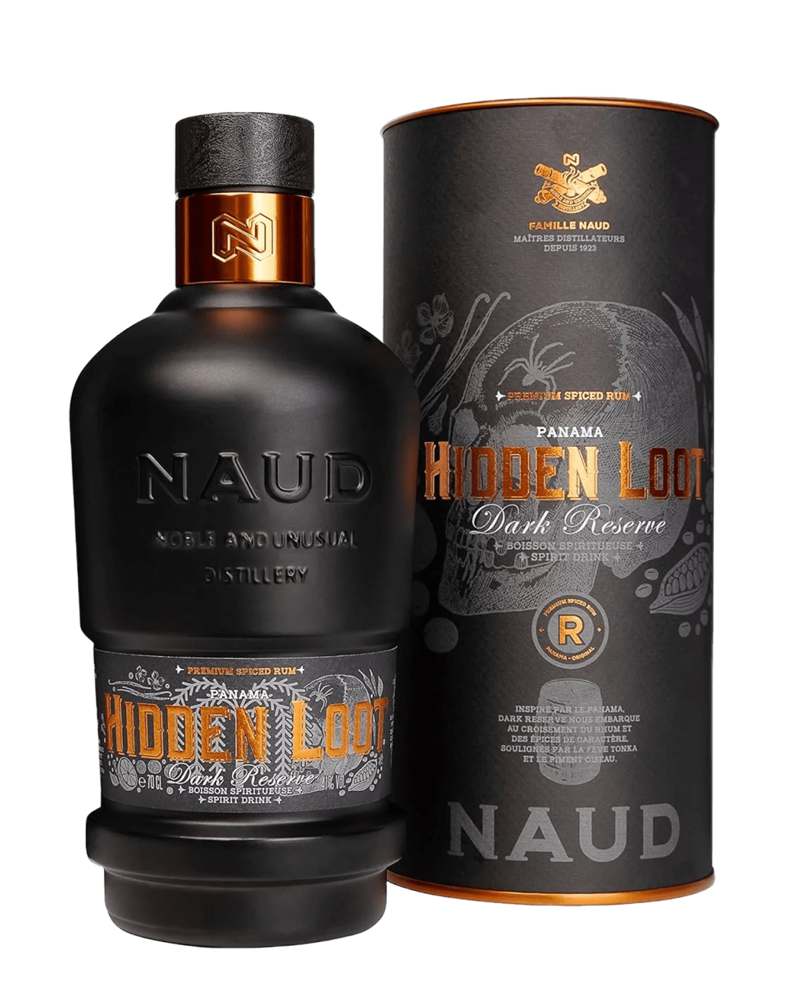 NAUD Hidden Loot Dark Reserve Premium Spiced Rum, 70 cl Rum