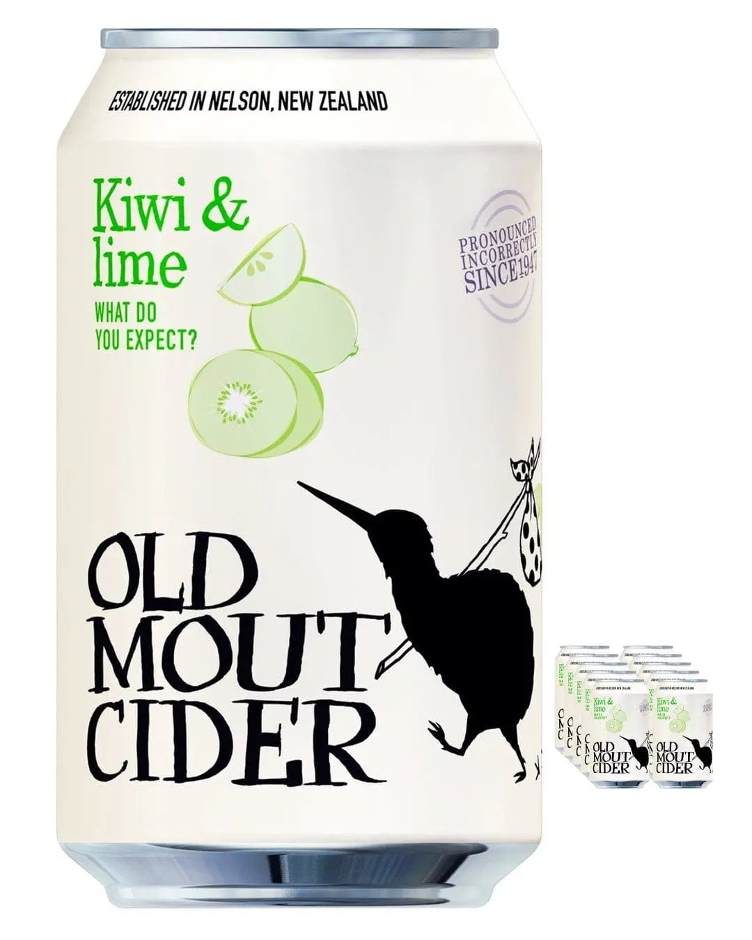 Old Mout Kiwi & Lime Cider Can Multipack, 10 x 330 Ml Cider