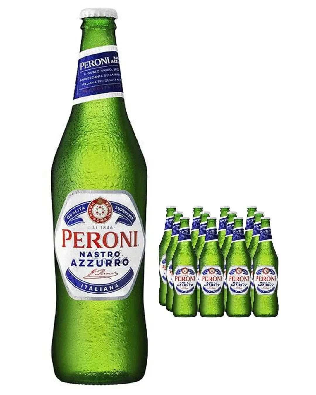 Peroni Nastro Azzurro Beer Bottle Multipack, 12 x 620 ml Beer