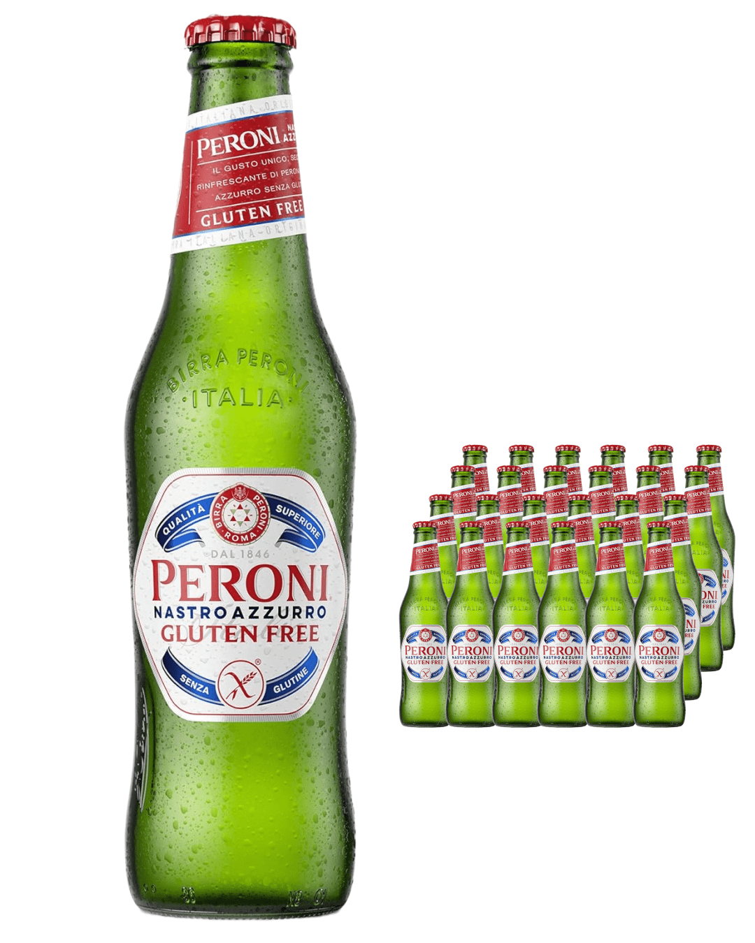 Peroni Nastro Azzurro Gluten Free Beer Multipack, 24 x 330 ml Beer