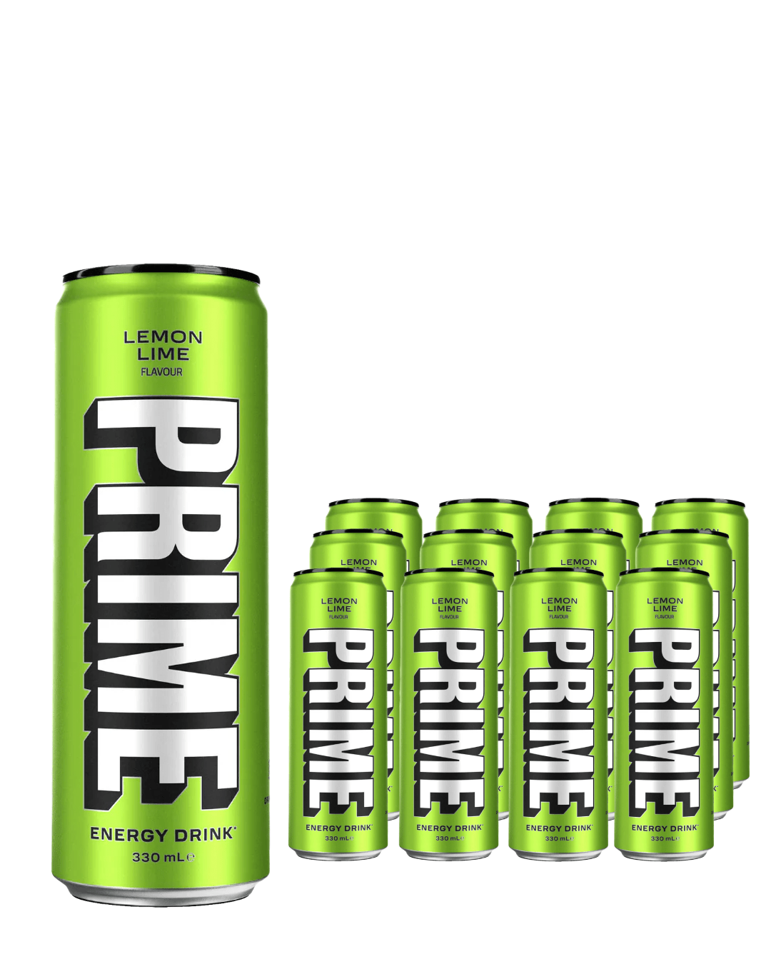 Prime Lemon Lime Energy Drink Multipack, 12 x 330 ml Soft Drinks & Mixers 850040427318