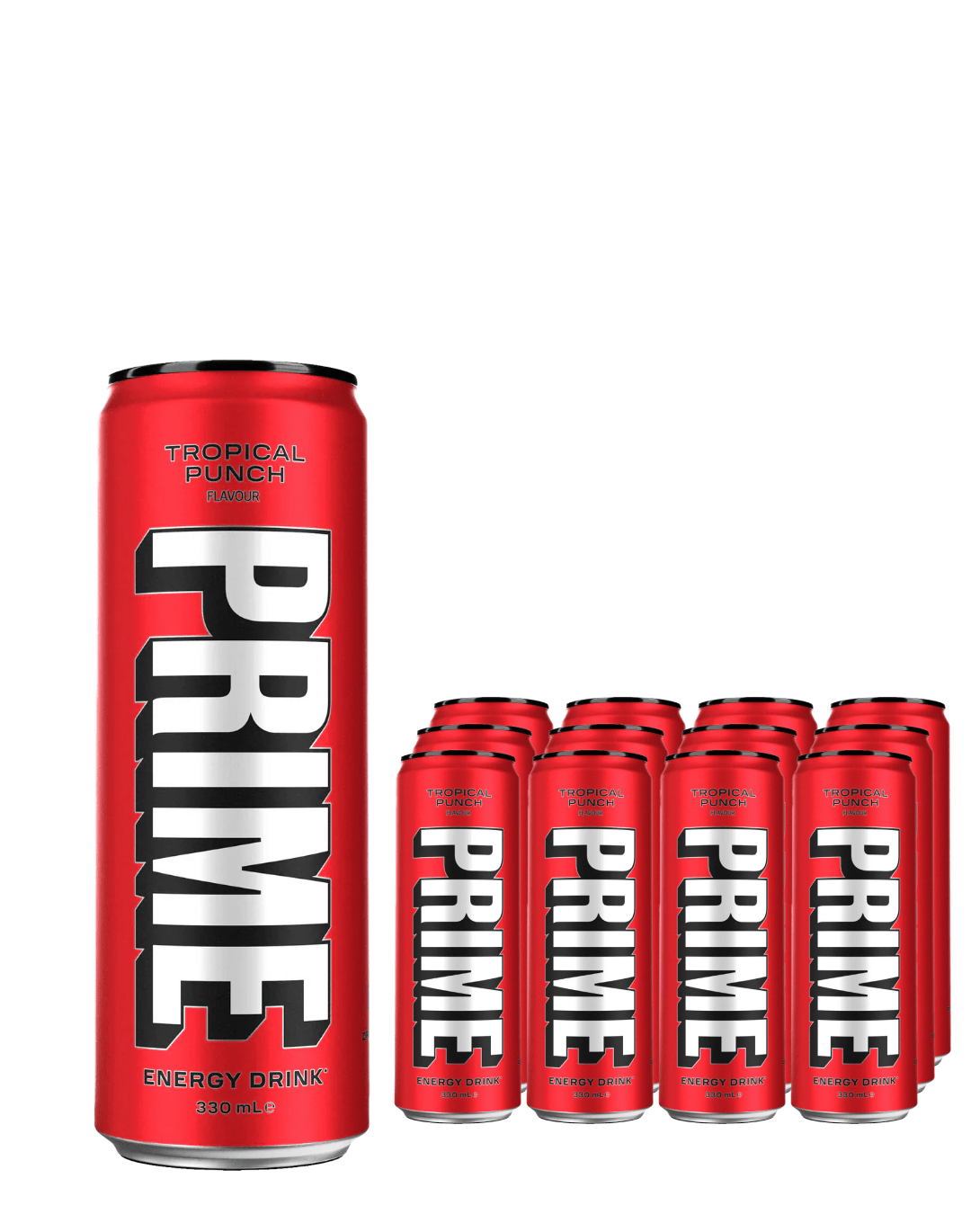 Prime Tropical Punch Energy Drink Multipack, 12 x 330 ml Soft Drinks & Mixers 850040427295