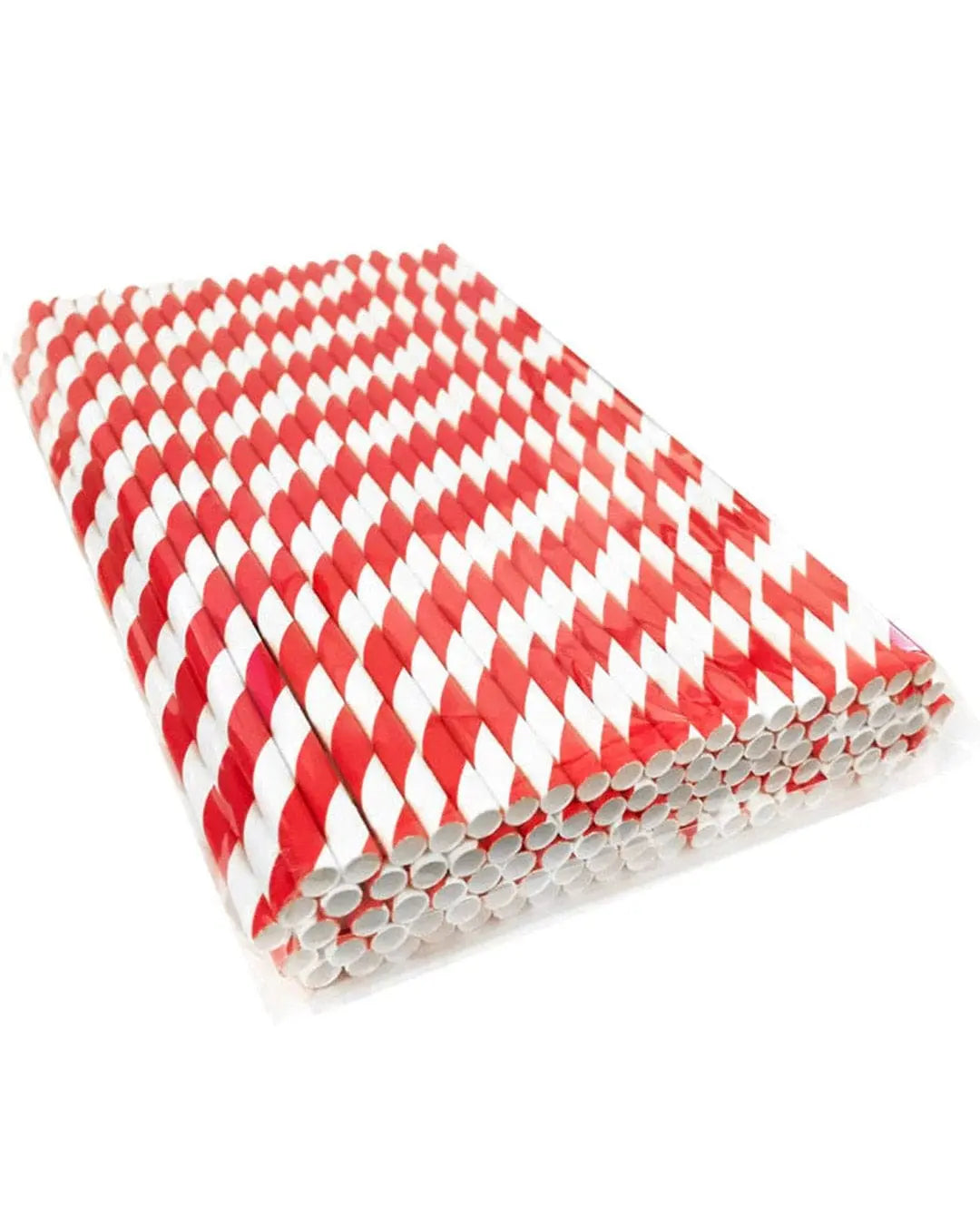 Red White Paper Stripy Straws Pack Size 50 Tableware 5033298012726