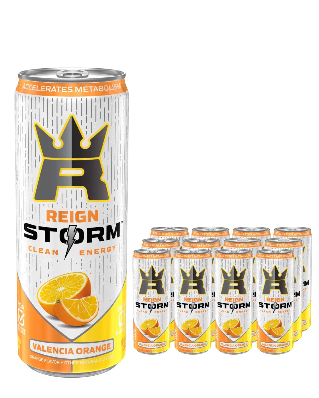 Reign Storm Valencia Orange Clean Energy Drink Multipack, 12 x 355 ml Soft Drinks & Mixers