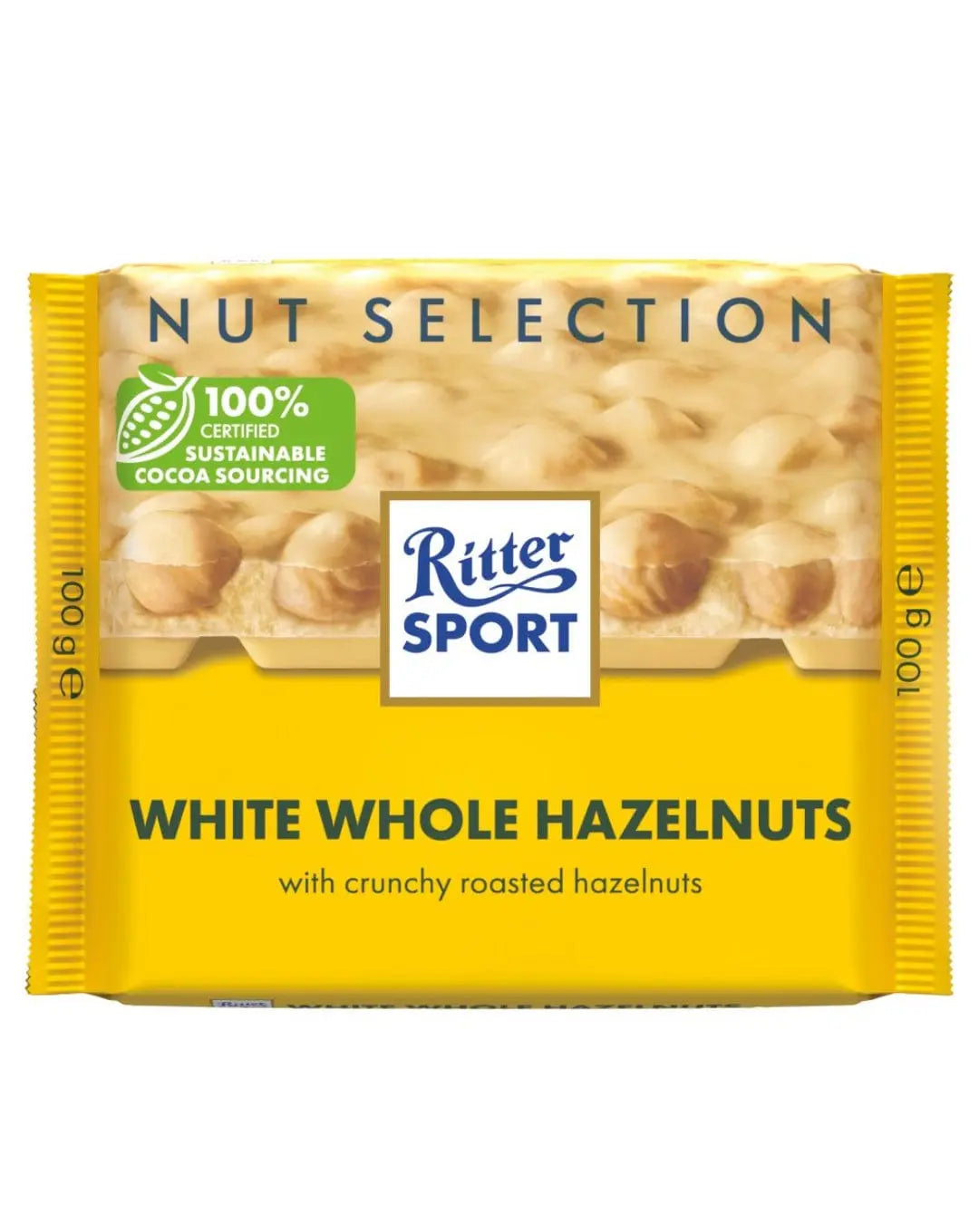 Ritter Sport White Whole Hazelnut, 5 x 100 g Chocolate