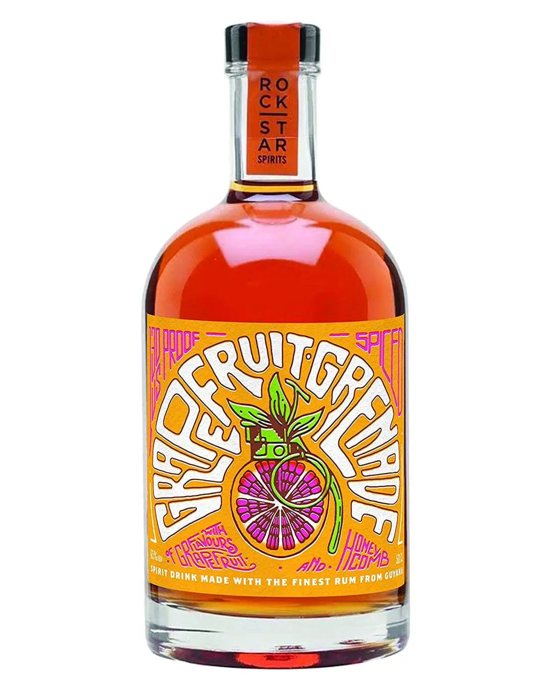 Rockstar Grapefruit Grenade Spiced Rum, 50 cl Rum 5060630900069