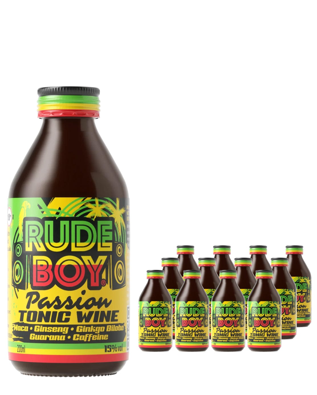 Rude Boy Passion Tonic Wine Multipack, 12 x 200 ml Fortified & Other Wines