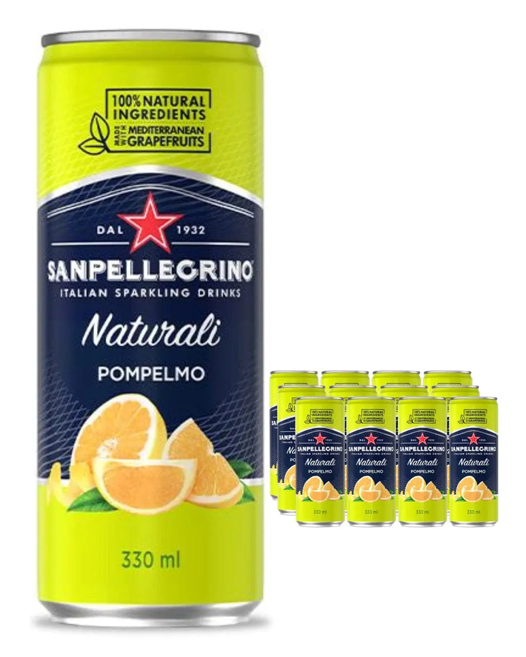 San Pellegrino Pompelmo Multipack, 12 x 330 ml Water