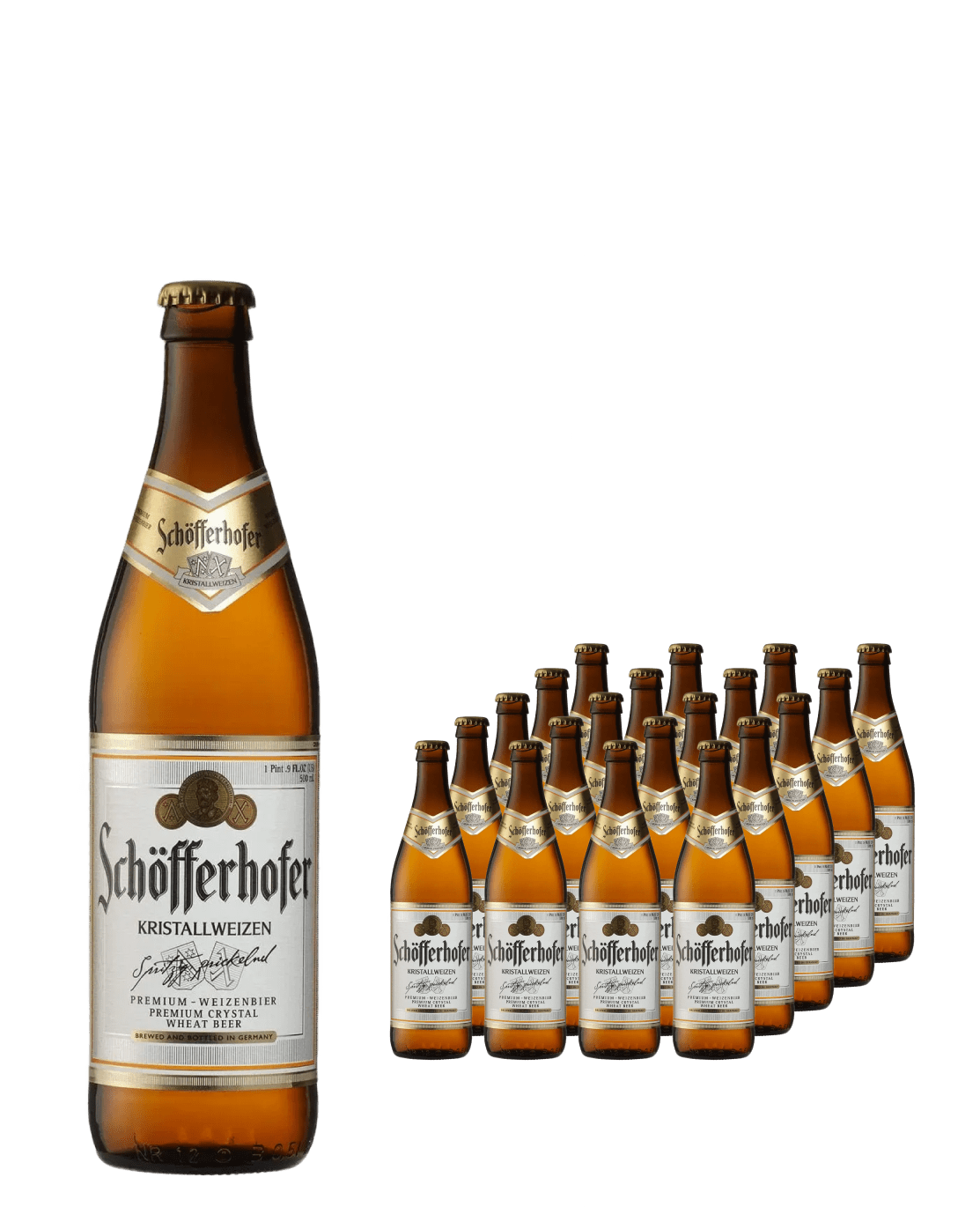 Schofferhofer Kristallweizen Beer Multipack, 20 x 500 ml Beer