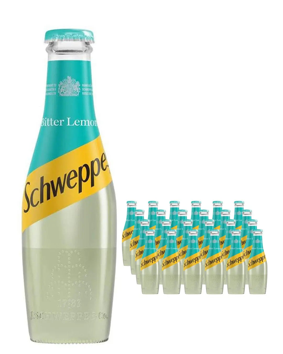 Schweppes Bitter Lemon, 24 x 200 ml Soft Drinks & Mixers 5017726171988