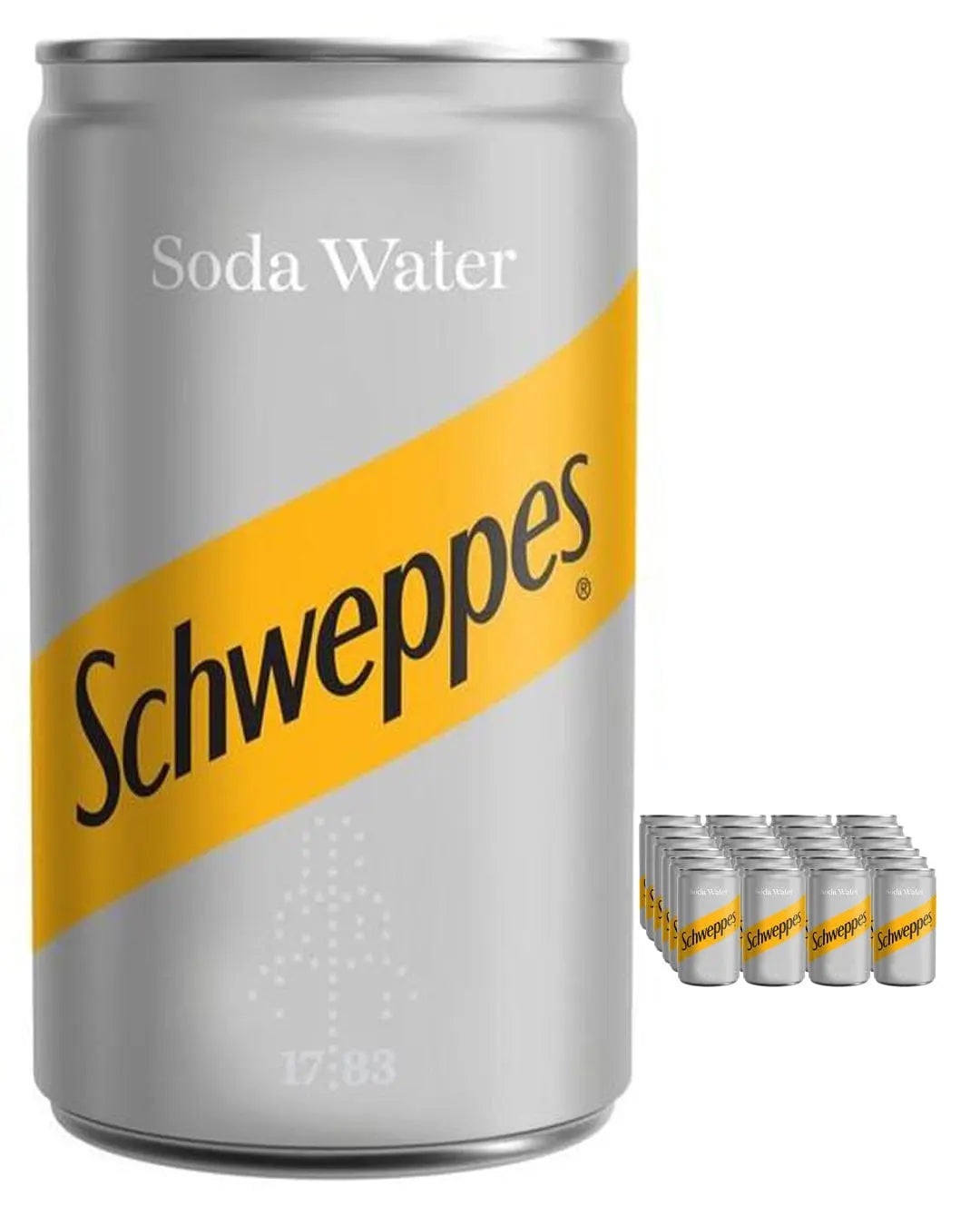 Schweppes Soda Water Multipack, 24 x 150 ml Water