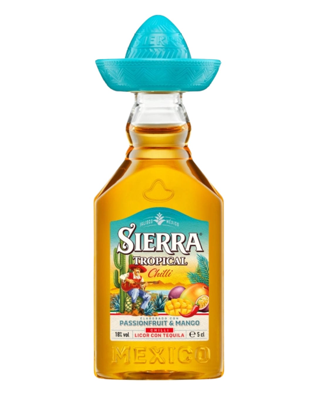 Sierra Tequila Tropical Chilli Liqueur Miniature, 5 cl Spirit Miniatures