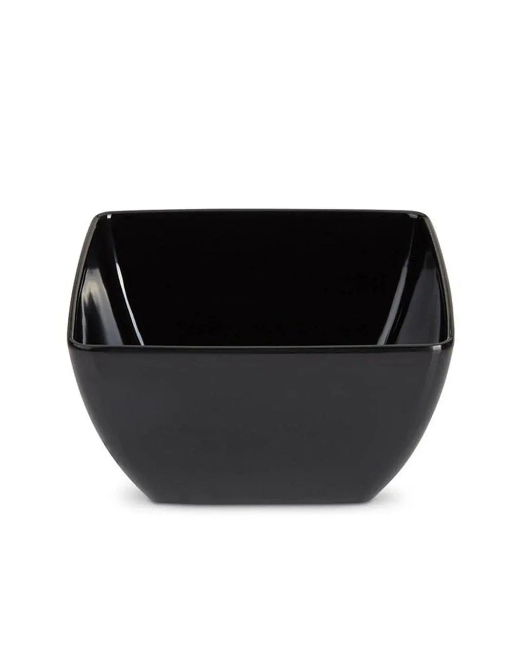 Square Black Plastic Small Bowls 12cm Pack Size 15 Partyware 5033298005735