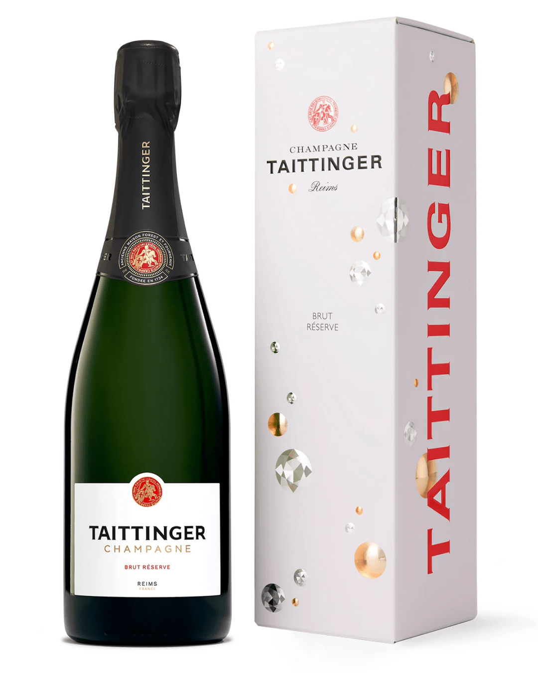 Taittinger Brut Reserve NV Champagne in Gift Box, 75 cl Champagne & Sparkling 3016570001054