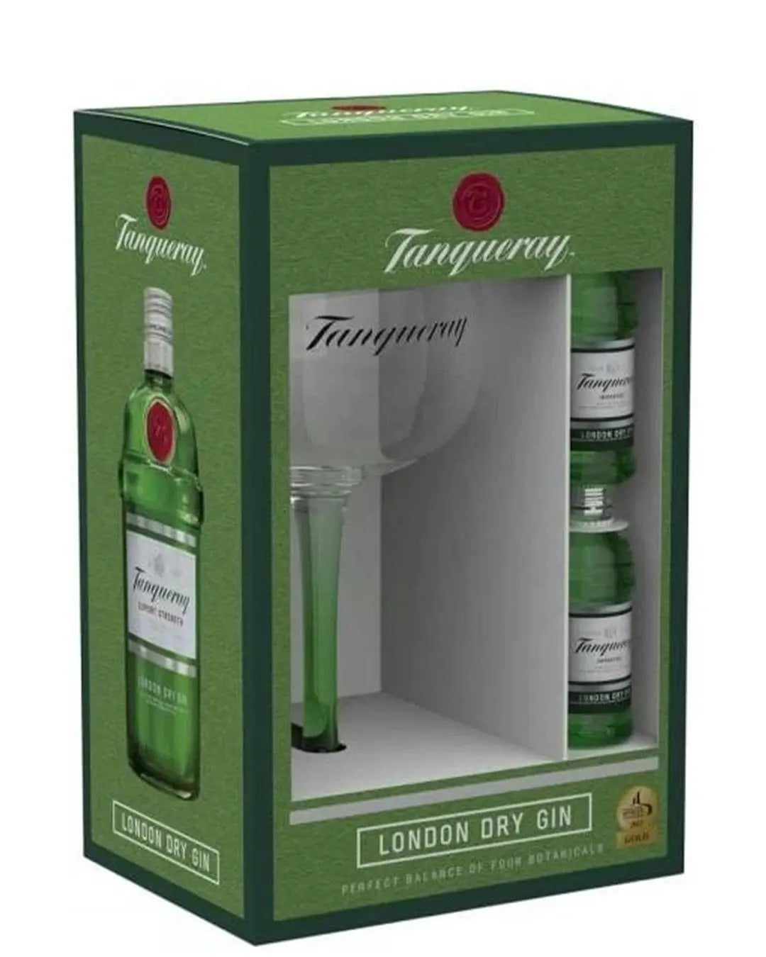 Tanqueray London Dry Gin with Copa Glass Gift Set, 2 x 5 cl Spirit Miniatures 5000291024230