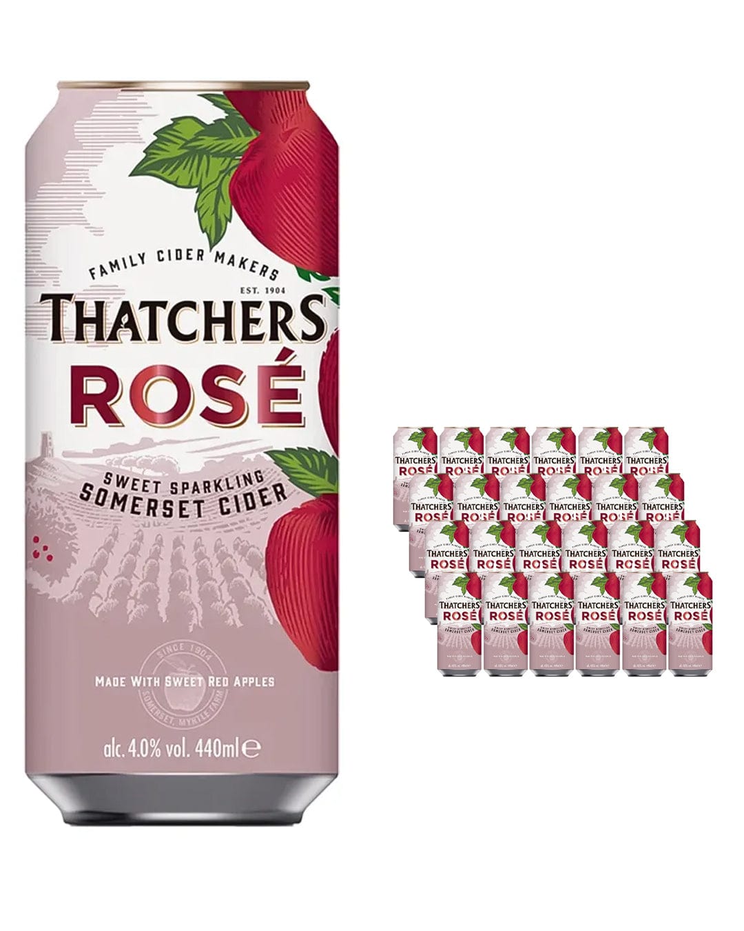 Thatchers Rosé Cider Can Multipack, 24 x 440 ml BBE 15/01/2024 Cider