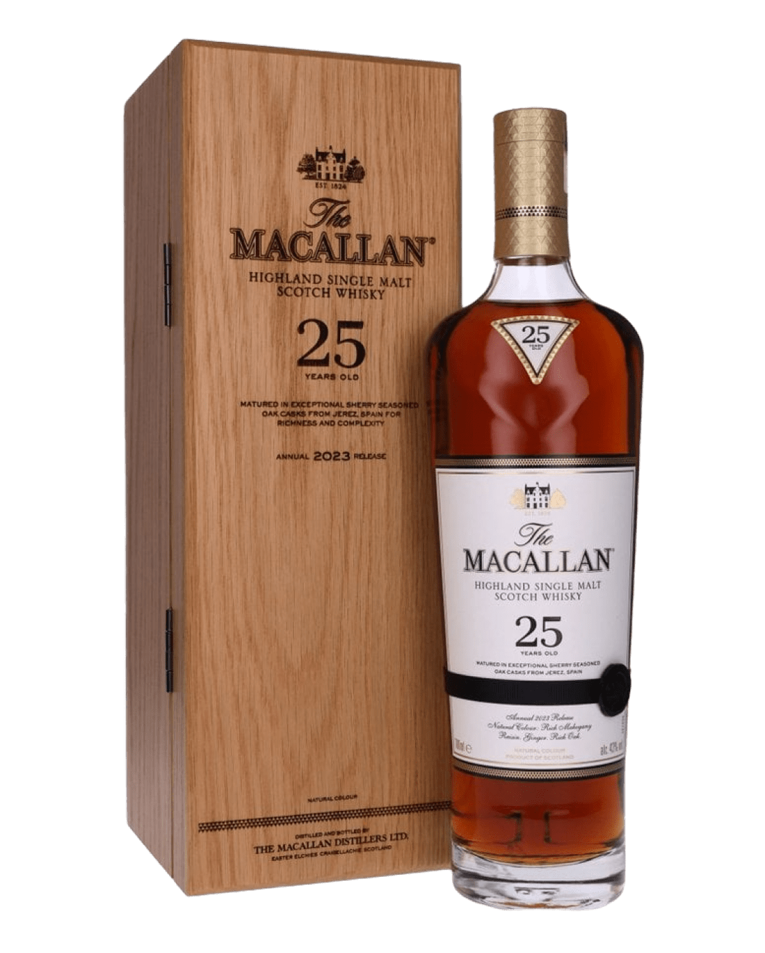 The Macallan 25 Year Old Sherry Oak 2023 Release Malt Whisky, 70 cl Whisky 5010314003807