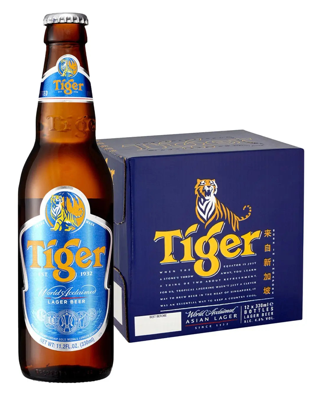 Tiger Premium Lager Beer, 12 x 330 ml Beer 8594403416107