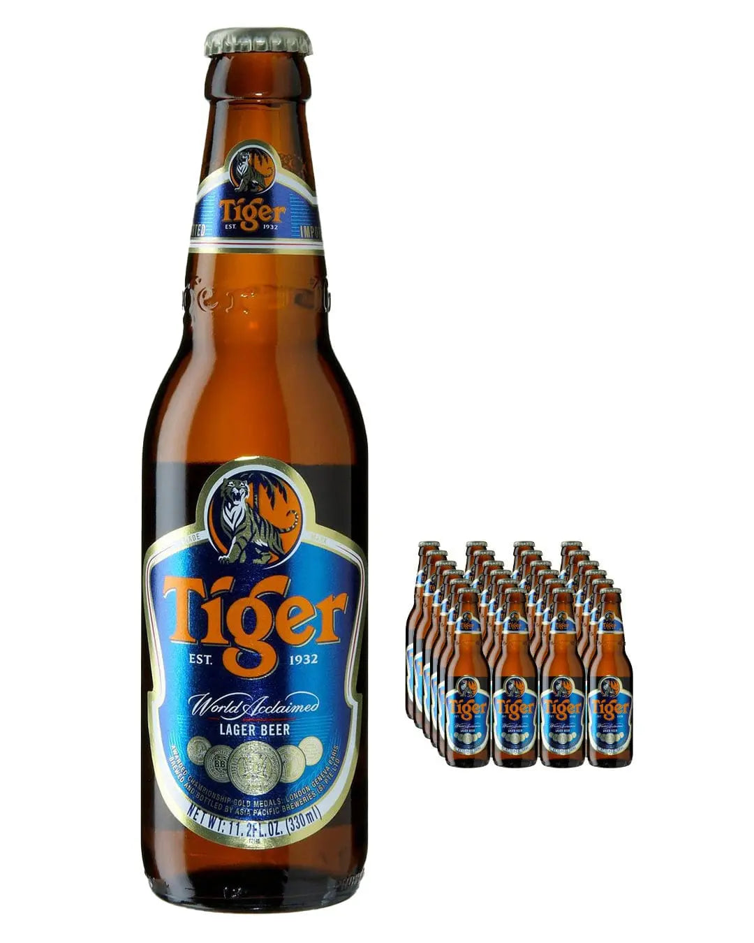 Tiger Premium Lager Beer Bottle Multipack, 24 x 330 ml Beer