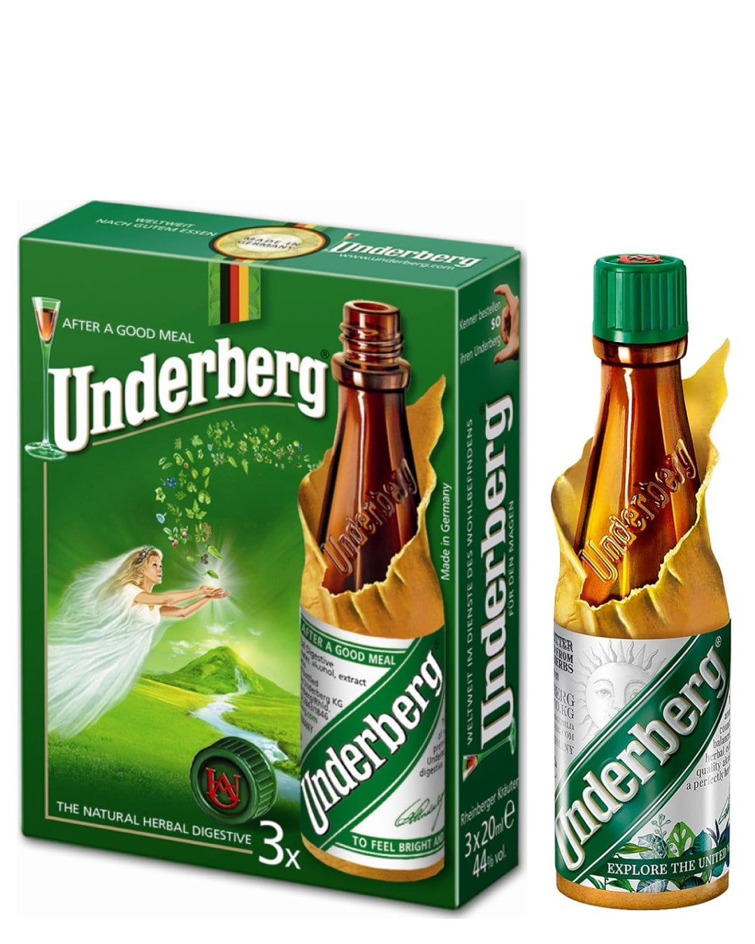 Underberg German Bitters Miniature Pack, 3 x 2 cl Cocktail Essentials