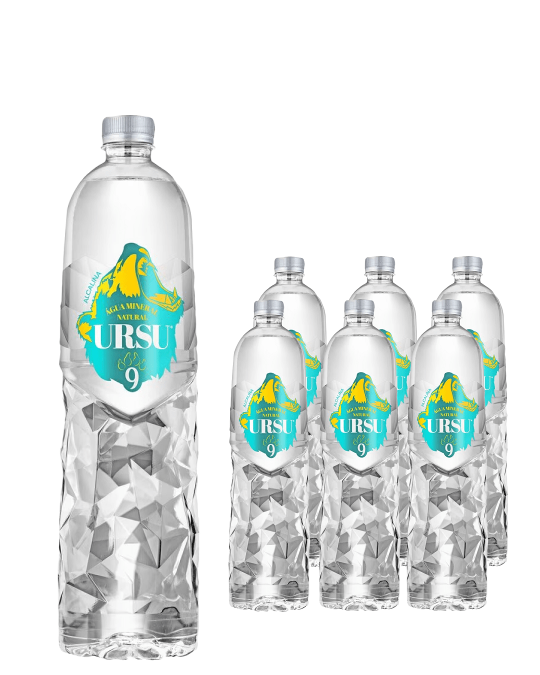 Ursu Alkaline Natural Mineral Water Multipack, 6 x 1.5 L Water