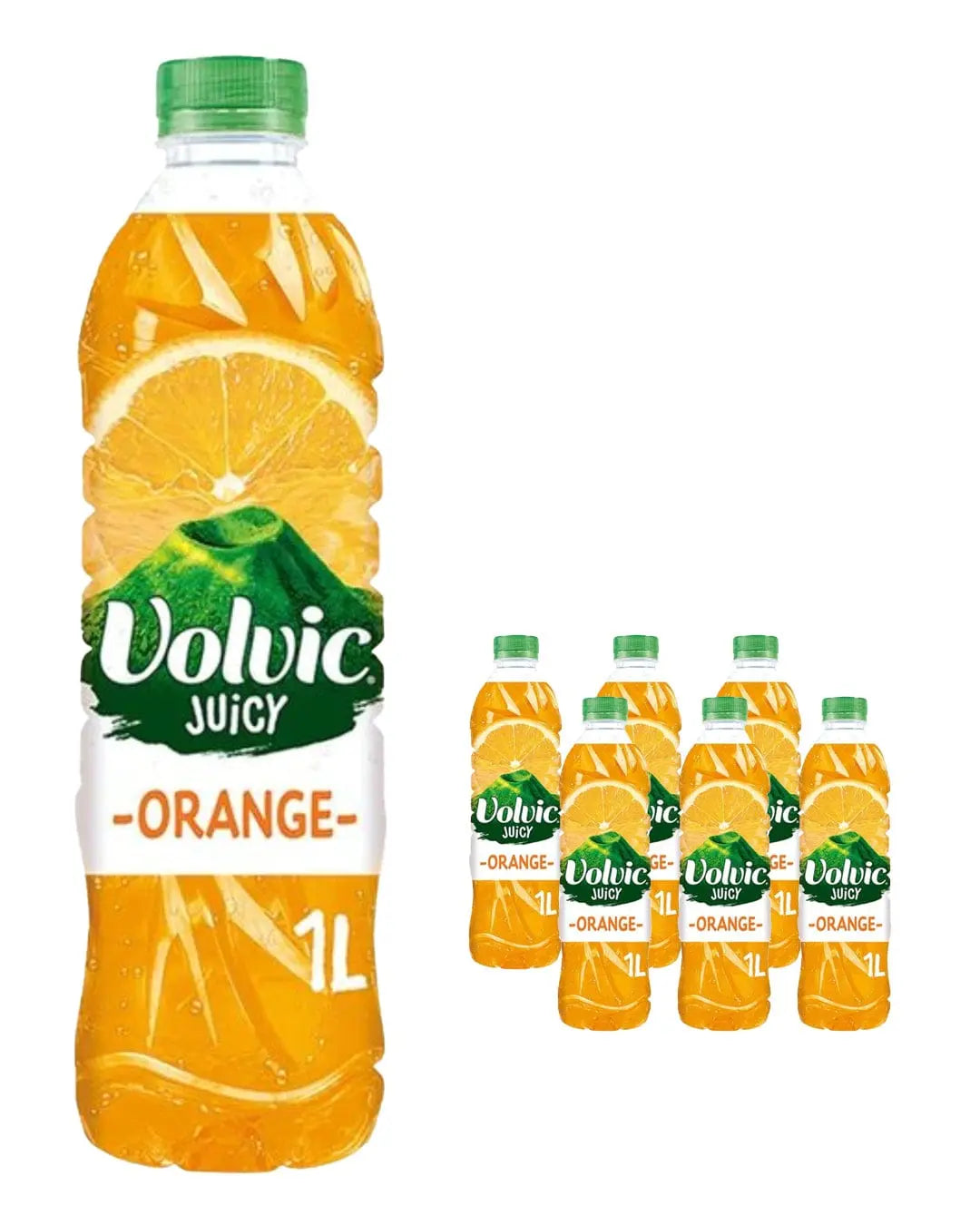 Volvic Juiced Sunny Orange Mineral Water Multipack, 6 x 1 L Water