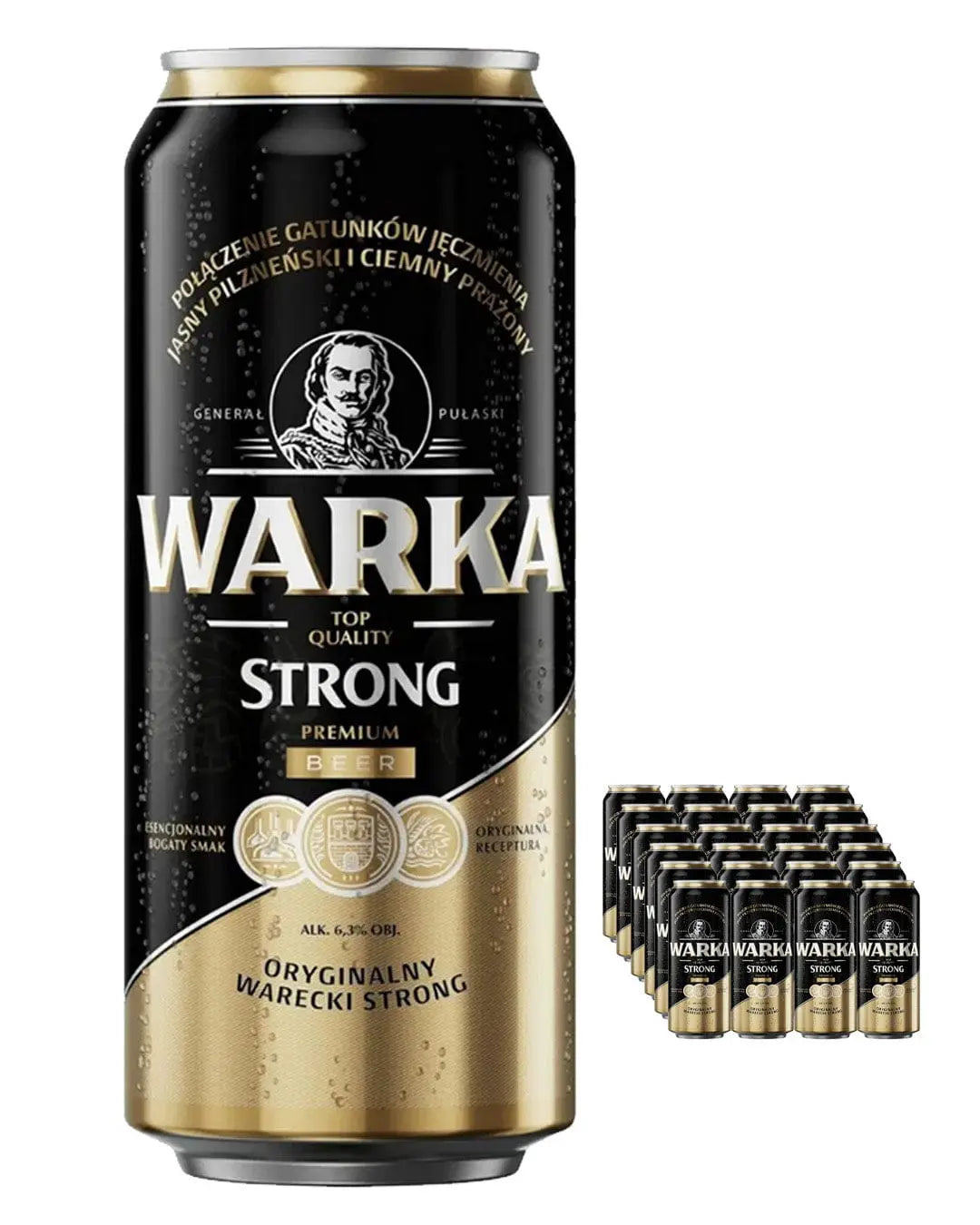 Warka Strong Premium Beer Multipack, 24 x 500 ml BBE 30/06/2023 Beer