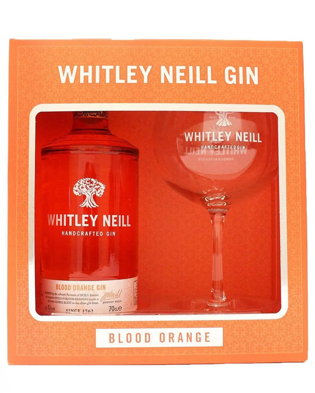 Blood Orange Gin Glass Gift Set, Gin Gifts