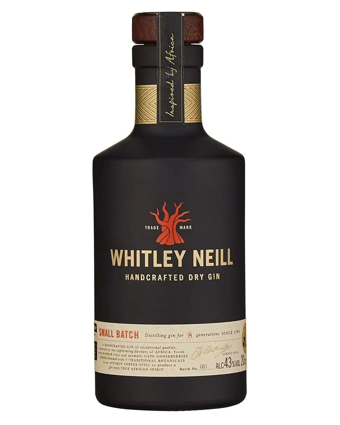 Whitley Neill Handcrafted Dry Gin Small Bottle, 20 cl Gin 5011166062219